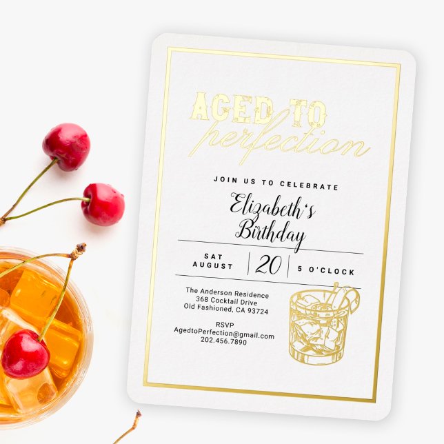 Aged to Perfection Gold Whiskey Birthday Party (Creator Uploaded)