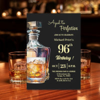 Aged to Perfection Men 96th Whiskey Birthday 