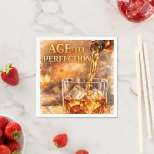 Aged To Perfection Men’s Birthday Party Napkin