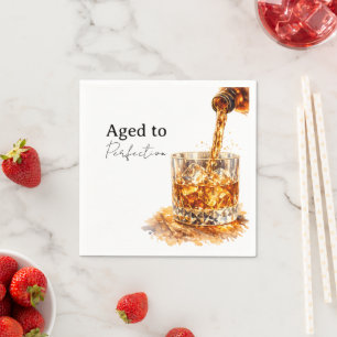Aged To Perfection Men’s Birthday Party Napkin