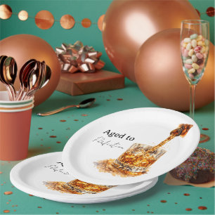 Aged To Perfection Men’s Birthday Party Paper Plate