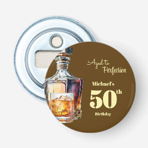 Aged to Perfection Men's 50th Whiskey Birthday  Bottle Opener