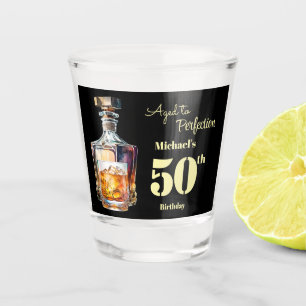 Aged to Perfection Men's 50th Whiskey Birthday Shot Glass