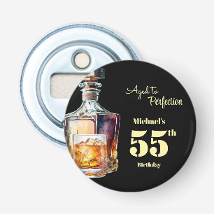 Aged to Perfection Men's 55th Whiskey Birthday  Bottle Opener