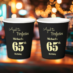 Aged to Perfection Men's 65th Birthday Paper Cups