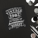 Aged To Perfection Personalised Vintage Birthday  Square Paper Coaster<br><div class="desc">Add a touch of vintage charm to your celebration with our Aged to Perfection Personalised Vintage Birthday Square Paper Coaster. Perfect for rock 'n roll and classic nostalgia-themed birthday parties, these coasters feature a retro design that evokes the elegance of classic whiskey labels. Whether you're celebrating a 21st, 30th, 40th,...</div>