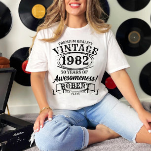 Aged To Perfection Personalised Vintage Birthday T-Shirt