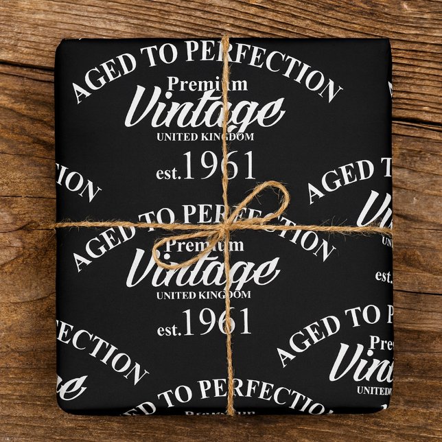 Aged To Perfection Premium Vintage 1961 Wrapping Paper (Creator Uploaded)