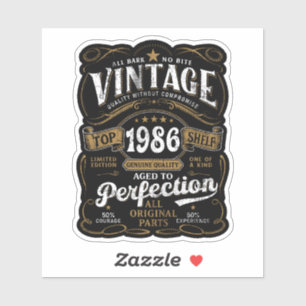 Aged To Perfection Vintage 1986 Birthday 40th  