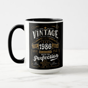 Aged To Perfection Vintage 1986 Birthday 40th Mug