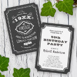 Aged to Perfection Vintage Elegant Birthday Party Invitation<br><div class="desc">Easy to customise for any age,  year of birth or milestone birthday - vintage aged to perfection party invitations.</div>