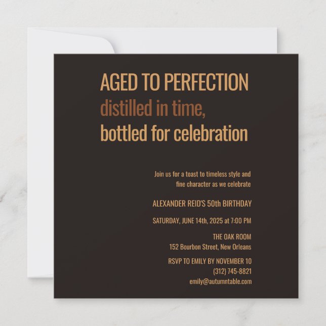 Aged to Perfection | Whisky Birthday (Front)