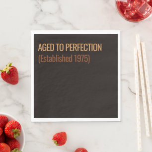 Aged to Perfection Whisky Birthday Napkin