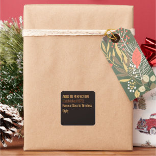 Aged to Perfection Whisky Birthday Square Sticker