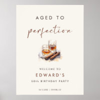 Aged to Perfection Whisky & Cigar Birthday Welcome