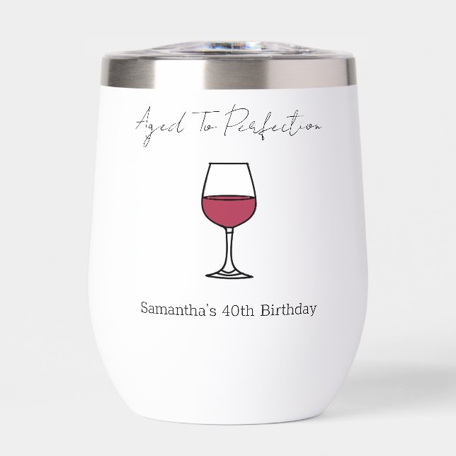 Aged To Perfection Wine 40th Birthday (Front)