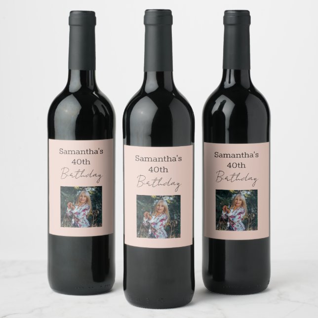 Aged To Perfection Wine 40th Birthday Label (Bottles)