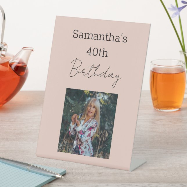 Aged To Perfection Wine 40th Birthday Pedestal Sign (In SItu)