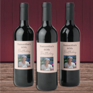 Aged To Perfection Wine 60th Birthday Label