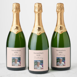 Aged To Perfection Wine 60th Birthday Sparkling Wine Label