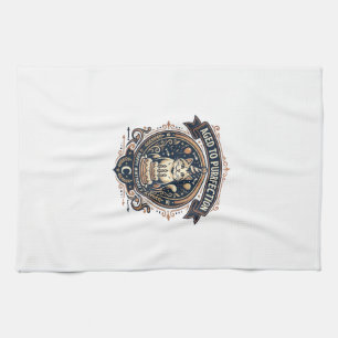 Aged To Purrfection Cat Birthday Age Vintage Vecto Tea Towel