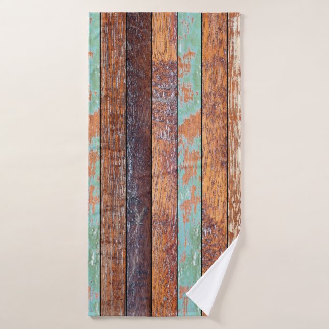 aged vertical wooden backgrounds texture bath towel (Bath Towel)