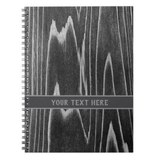Aged Wood Grain Minimalist - Personalizable Notebook
