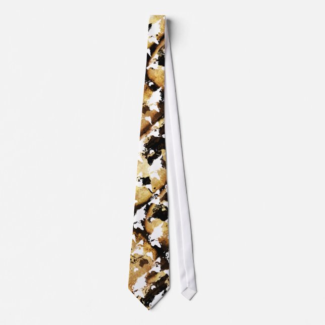 aged-world-map tie (Front)