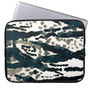Aged Zebra Print. Grey Zebra Rough Print. Grey Zeb Laptop Sleeve