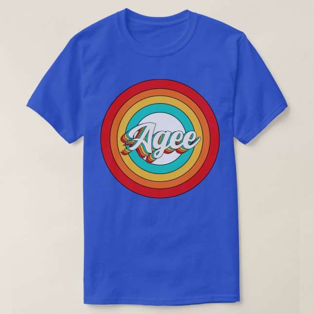 Agee Name Shirt Vintage Agee Circle (Design Front)