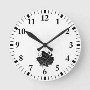 Ageha Butterfly Round Clock
