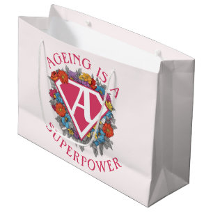 Ageing is a superpower birthday large gift bag