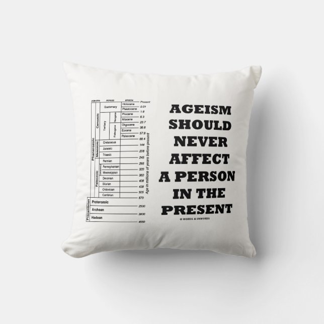 Ageism Should Never Affect A Person In The Present Cushion (Front)