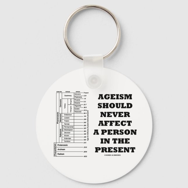 Ageism Should Never Affect A Person In The Present Key Ring (Front)