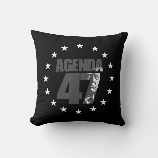 Agenda 47 Patriotic Trump Re-Election Campaign Des Cushion (Front)