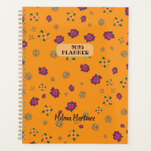 Agenda Planner Flowers Green 2025