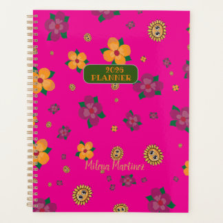 Agenda Planner Flowers Green 2025