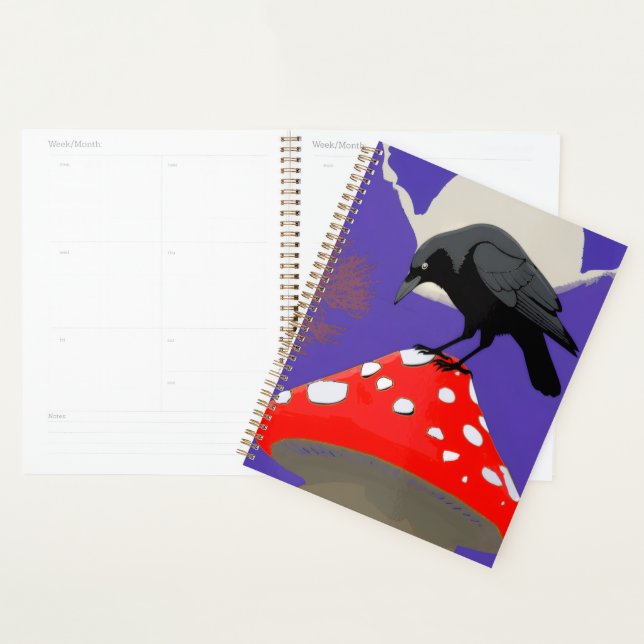 🖤 Agenda Semainier Corbeau Mystique (Display)