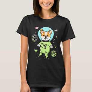 Agender Corgi In Space Agender Pride T-Shirt