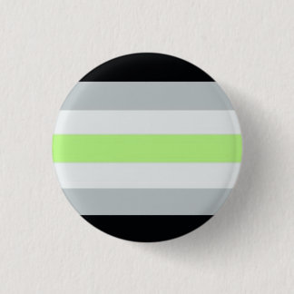 Agender flag 3 cm round badge