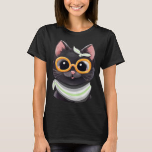 Agender Flag Colors a Cute Cat for Agender Communi T-Shirt