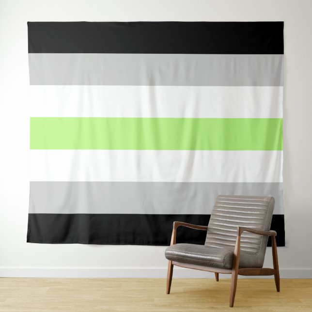 Agender Flag Extra Large LGBT Tapestry (In Situ (Horizontal))