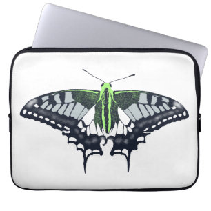Agender Flag Swallowtail Butterfly Laptop Sleeve