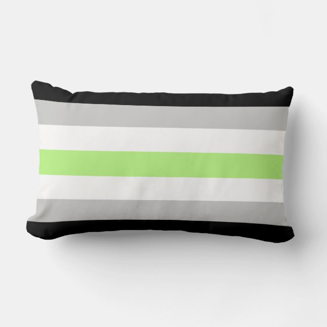 Agender Flag Throw Pillow (Front)