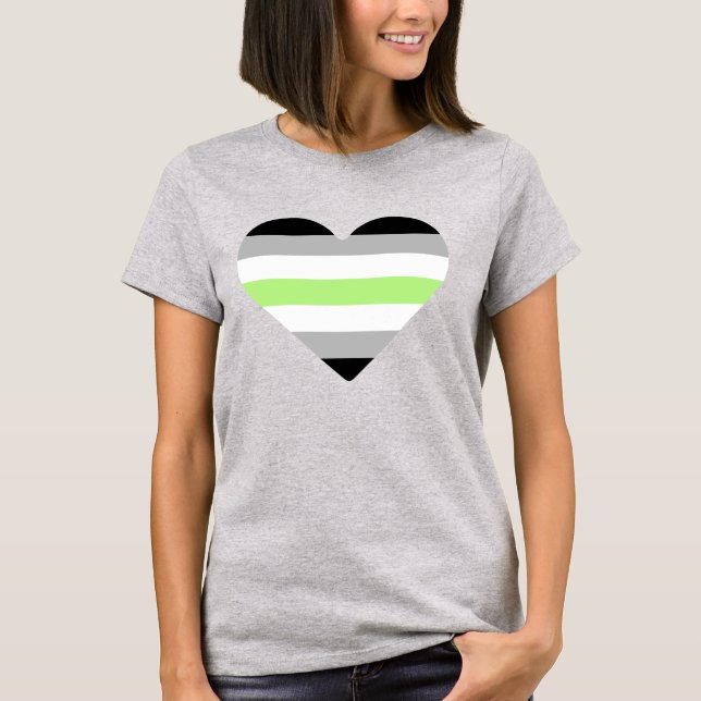 Agender Heart Pride T-Shirt (Front)