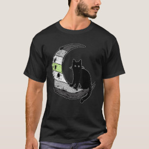 Agender Moon Space Cat Pride Flag Lgbt Subtle Tran T-Shirt