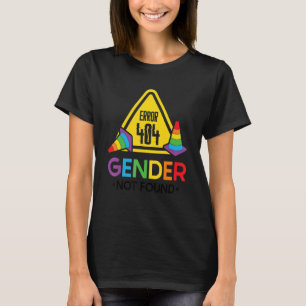 Agender Non Binary Pride Error 404 Gender Not Foun T-Shirt