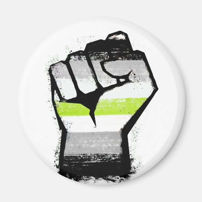 Agender Pride Fist Magnet (Front)