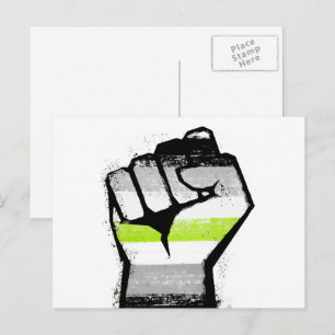 Agender Pride Fist Postcard