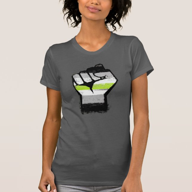 Agender Pride Fist T-Shirt (Front)